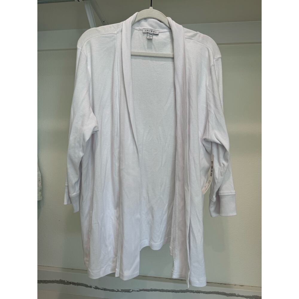 NWT Tribal Cardigan Light‎ Sweater Size 2XL White